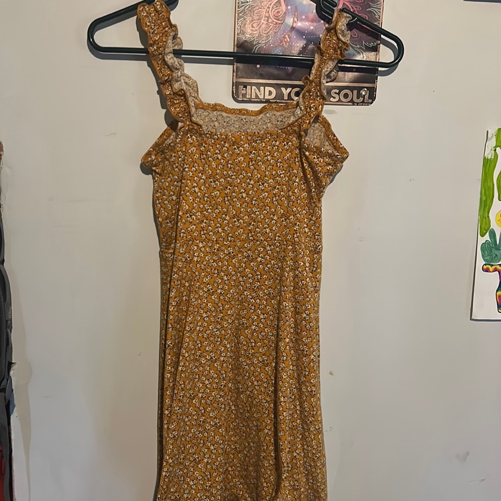 yellows flower sun dress